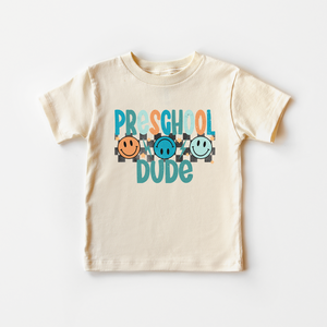 Preschool Dude Toddler Shirt - Retro Back to School Tee