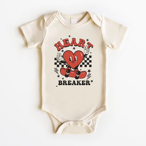 Heart Breaker Baby Onesie - Retro Valentine's Day Bodysuit