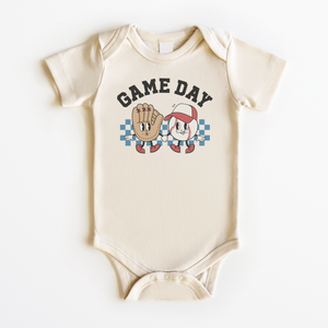 Game Day Baby Onesie - Retro Baseball Bodysuit