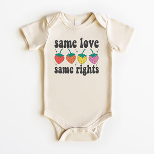 Same Love Same Rights Baby Onesie - LGBTQ+ Rainbow Bodysuit