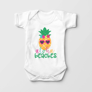 Aloha Beaches - Pineapple Aloha Baby Onesie