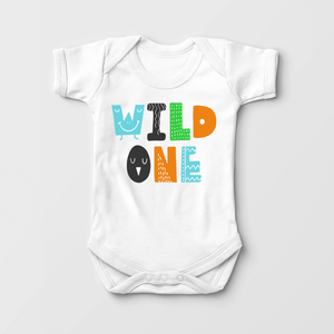 First Birthday Boy Baby Onesie - Wild One Bodysuit