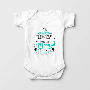 My Grandmother Loves Me To The Moon Baby Onesie - Cute