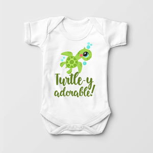 Turtley Adorable Baby Onesie - Funny Bodysuit