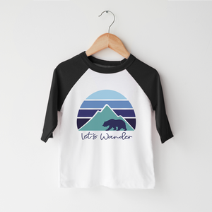 Let's Wander Kids Shirt - Cute Hiking Toddler Shirt