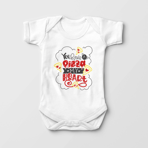 You Have A Pizza My Heart Baby Onesie - Funny Valentines Bodysuit