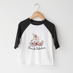 Fifth Birthday Unicorn Girl Shirt - Boho Unicorn 5th Birthday Shirt