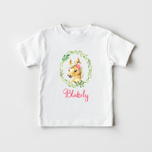 Personalized Horse Girls Toddler Shirt - Cute