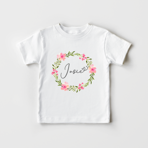 Personalized Floral Toddler Shirt - Cute
