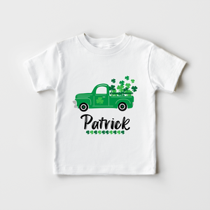 Personalized Shamrock Truck Kids Shirt - St Patricks Day Toddler Shirt