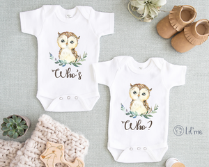 Who's Who Twin Baby Onesie