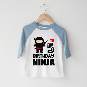Fifth Birthday Boy Ninja Shirt - Ninja Birthday Boys Shirt