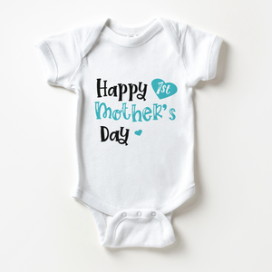 Personalized Our First Mother's Day Baby Boy Onesie - Cute Giraffe