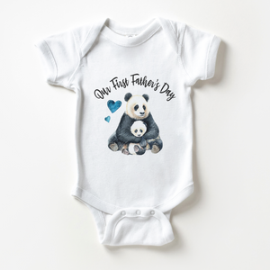 Personalized Our First Father's Day Baby Boy Onesie - Cute Father's Day Gift