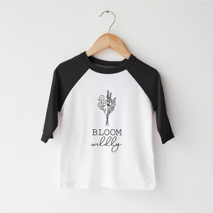 Bloom Wildly Shirt - Boho Wildflower Toddler Shirt