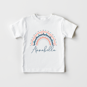 Personalized Modern Tribal Rainbow Girls Toddler Shirt - Cute Custom Kids Shirt