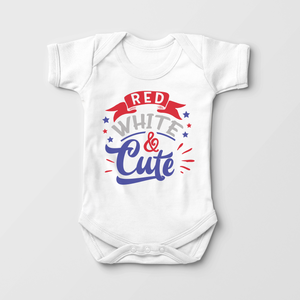 4th Of July Onesie - Red White And Cute Baby Onesie