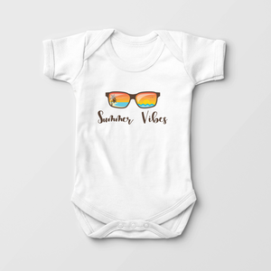 Summer Vibes Baby Onesie - Cute Sunglasses Bodysuit