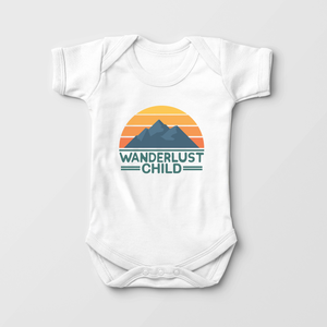 Wanderlust Child Adventure Baby Onesie - Mountains Bodysuit