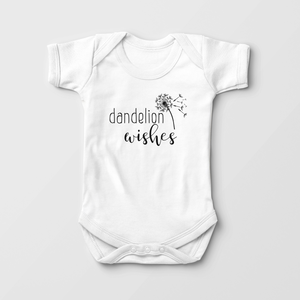 Dandelion Wishes Onesie - Boho Wildflower Baby Onesie
