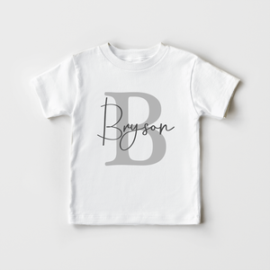 Personalized Baby Name Toddler Shirt - Grey