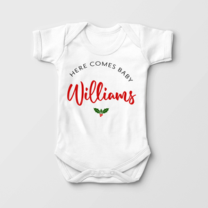 Personalized Christmas Pregnancy Announcement Baby Onesie