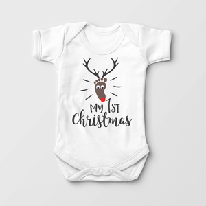 My First Christmas Baby Onesie - Cute Christmas Deer