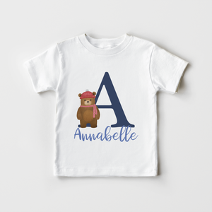 Personalized Bear Toddler Shirt - Cute Winter Kids Shirt