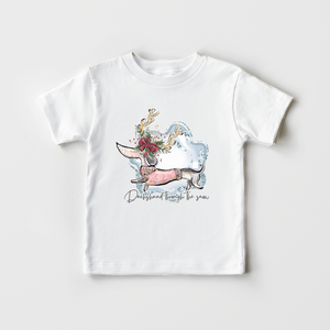 Dashing Through The Snow Girls Toddler Shirt - Cute Dachshund Kids Shirt