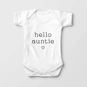 Hello Auntie Baby Onesie - Cute Pregnancy Announcement