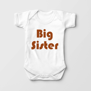 Big Sister Baby Onesie - Cute Vintage Big Sister