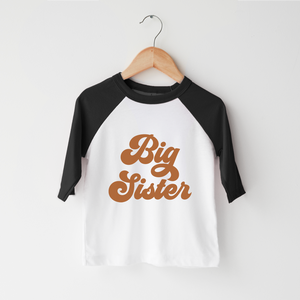 Big Sister Toddler Shirt - Cute Retro Big Sister Shirt