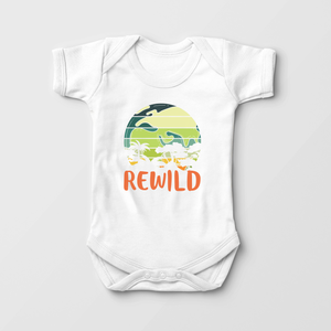 Rewild The Earth Baby Onesie - Earth Day Bodysuit
