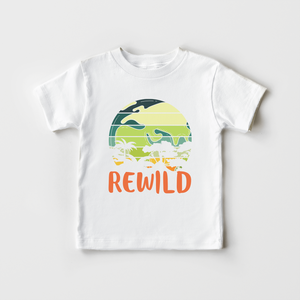 Rewild The Earth Kids Shirt - Earth Day Toddler Shirt