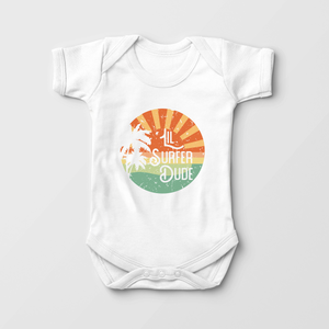Lil Surfer Dude Baby Onesie - Cute Future Surfer Bodysuit