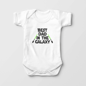 Best Dad In The Galaxy Baby Onesie - Cute Father's Day Bodysuit