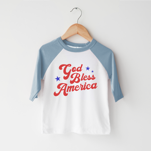 God Bless America Kids Shirt - Cute Fourth of July Toddler Shirt