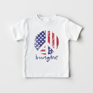 Imagine Peace Kids Shirt - Cute Fourth Of July Toddler Shirt
