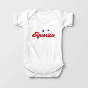 Fourth Of July Baby Onesie - Cute America Bodysuit