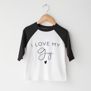 I Love My Gigi Kids Shirt - Cute Grandma Toddler Shirt