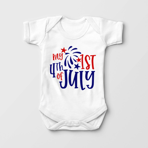First Fourth Of July Baby Onesie - Cute Patriotic Bodysuit