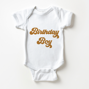 Retro Birthday Boy Baby Onesie - Cute Vintage Birthday Boy Bodysuit