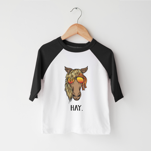 Horse Kids Shirt - Funny Hay. Toddler Shirt