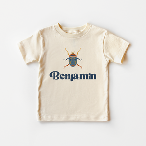Personalized Beetle Toddler Shirt - Baby Name Kids Tee