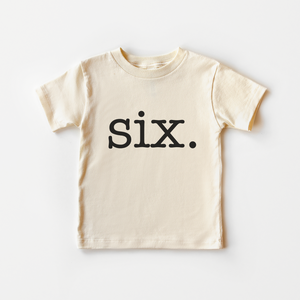 Sixth Birthday Kids Shirt - Vintage Natural Birthday Tee