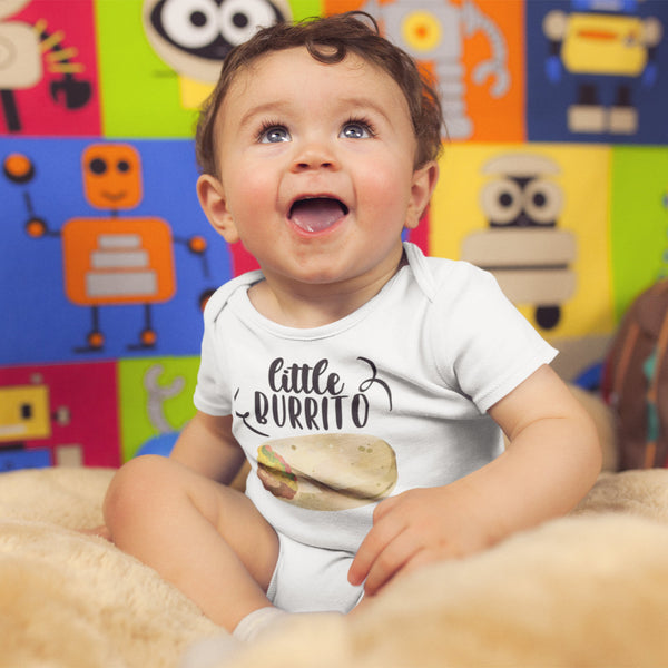 Little Burrito Funny Taco Burrito Baby Onesie