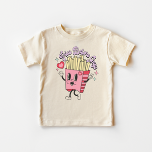 Fries Before Guys Toddler Shirt - Girls Funny Valentines Day Kids Tee