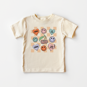 Candy Hearts XOXO Toddler Shirt - Retro Valentines Day Kids Tee
