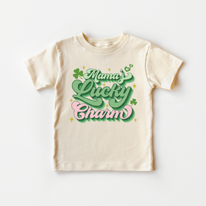 Mama's Lucky Charm Toddler Shirt - Girls St Patrick's Day Kids Tee