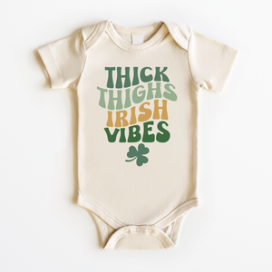 Thick Thighs Irish Vibes Onesie - Funny St. Patricks Day Bodysuit